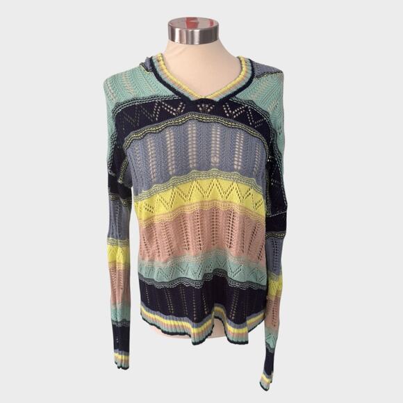 Keren Hart Large Hooded Colorful Sweater - Picture 1 of 7